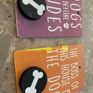 Dog Bone Magnet Set - Black and White